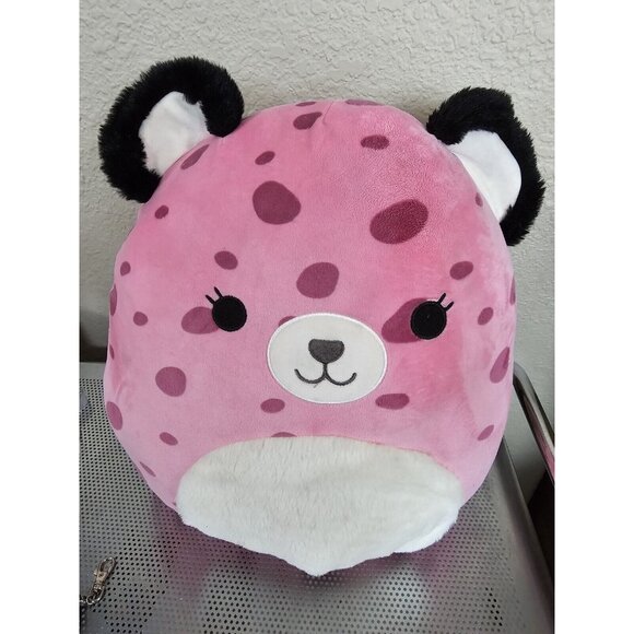 Squishmallow Jalisca The Pink Leopard 16" Plush Stuffed Animal W/ Fuzzy Belly
